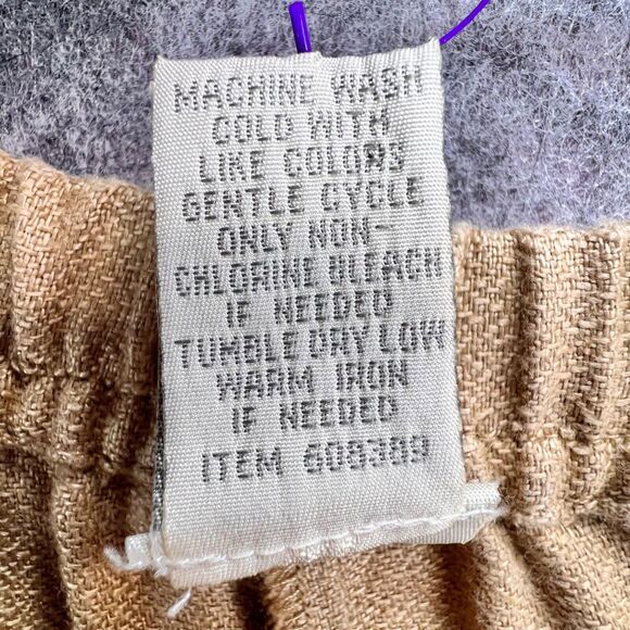 J Jill Pants Womens M Golden Brown Linen Pull On Stretch Lagenlook Soft Girl - Picture 10 of 10